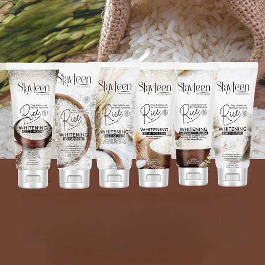 Rice Facial kit • 6 tubes * 200ml (Face Wash-Cleanser-Scrub-Polisher-Massage-Mask)
